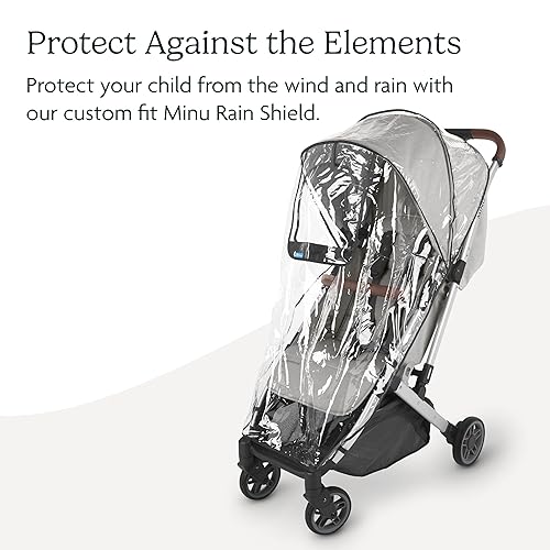 UPPAbaby Minu and Minu V2 Rain Shield/Waterproof and Windproof Coverage/Ventilated Design/Quick Attachment/Easy Access to Child - Jamouz