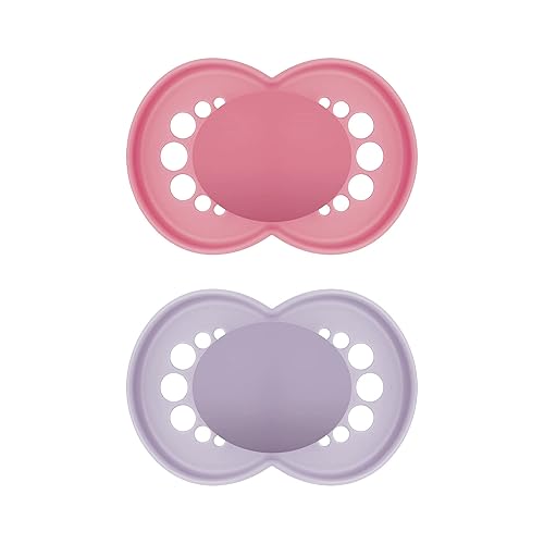 MAM Original Pure Pacifier, Climate Neutral MAM Natural Rubber Pacifier, Sustainable & Bio-Renewable Raw Materials, Sterilizer Case, Unisex, 0-6 Months, 2-Pack - Jamouz