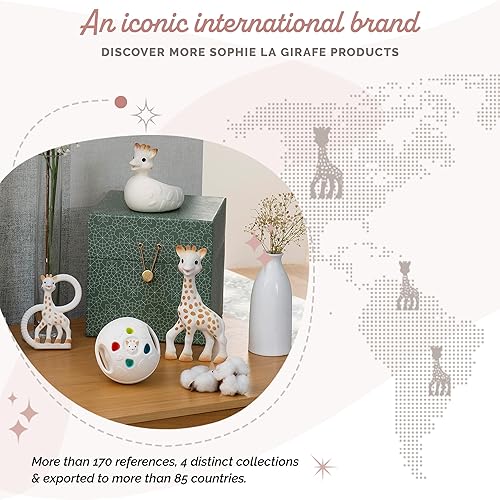 Sophie la girafe | Teething Ring | Made from Natural Rubber | Designed for Teething Babies | Awaken All 5 Senses | Easy to Clean - Jamouz