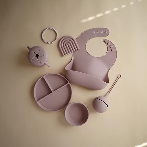 mushie Silicone Suction Plate | BPA-Free Non-Slip Design (Ivory) - Jamouz