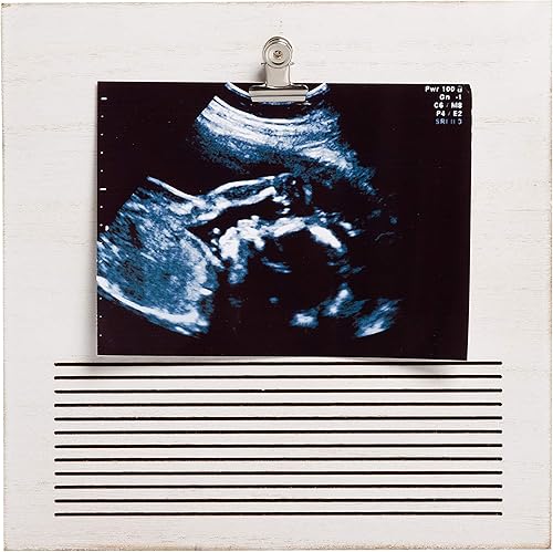 Pearhead Classic Wooden Letterboard, Baby Keepsake Clip Photo Frame, Wooden - Jamouz