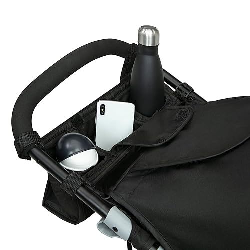 Delta Children Apollo Jogging Stroller - Shock Absorbing Frame with Large Canopy & Recline - Car Seat Compatible, Black - Jamouz