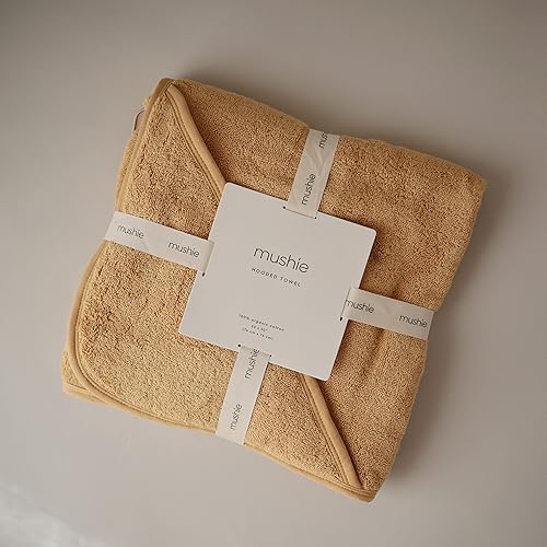 mushie Baby Hooded Towel | Organic Cotton (Blush) - Jamouz