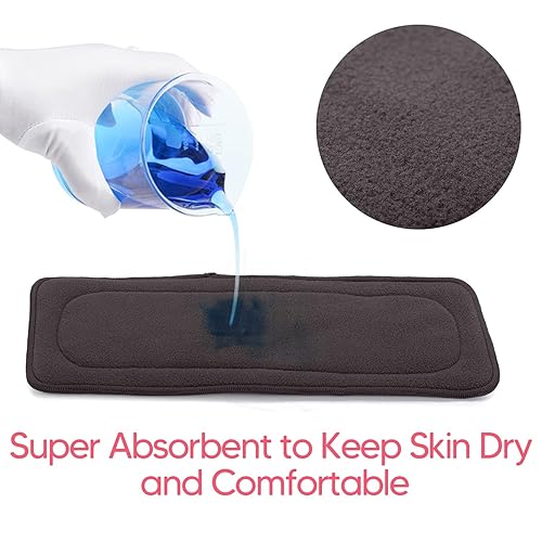 Damero 5-Layer Reusable Diapers Baby Inserts, 12PCS Cloth Diaper Inserts with an Extra Storage Bag - Jamouz