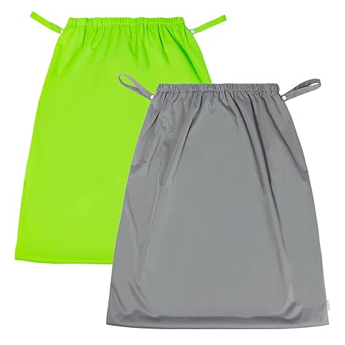 ALVABABY 2 Pack Reusable Diaper Pail Liner for Cloth Diaper,Rubbish Bag,Laundry,Fits for 13.3 Gallon Trash Can and Diaper Pails,Kitchen Garbage Cans Black +Gray PL-B2629 - Jamouz