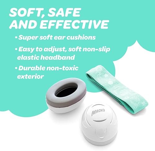 Mack's Baby Muffs | Baby Ear Muffs Noise Protection | High NRR | Noise Cancelling Headphones for Babies & Toddlers - Jamouz