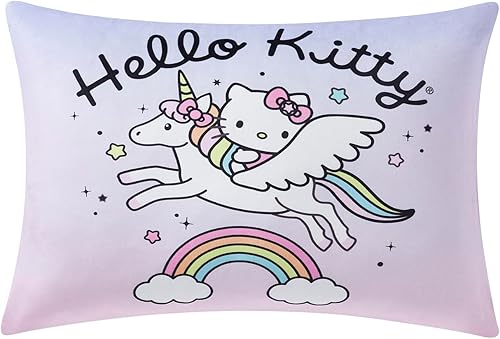 NORTHWEST Kids Reversible Pillow (w/Removeable Shell), 20 in x 30 in, Hello Kitty - Jamouz