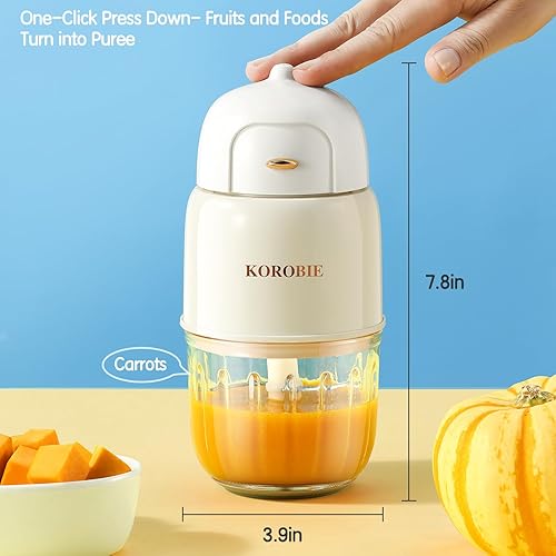 Baby Food Maker - Baby Food Blender Baby Food Processor for Baby Food, Fruit, Vegatable, Meat, Baby Food Puree Maker Make Fresh and Nutritious Meals for Your Little One (White) - Jamouz