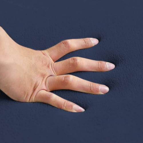 Loartee Nursery Rug Coral Velvet Crawling Rugs Mat Area Rugs Play Crawling Mat(4'9'x4'9', Dark Blue) for Toddler Children Play Mat Yoga Mat Exercise Pads Carpet - Jamouz