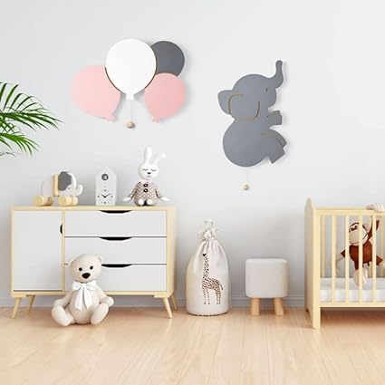 Lumipets Lighted Balloons, Nursery Night Light, Wall Mounted Lighted, Battery Operated Cloud Light Sign–Lightweight Kids Night Light for Babies, Toddlers, Kids - 17.7 x 11.2 x 1.5-in - Jamouz