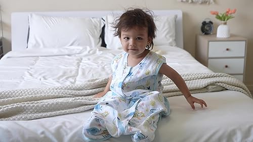Baby Sleep Sack 2-4 T Baby Wearable Blanket 100% Organic Cotton 0.5 TOG Toddler Sleeping Sack 2- Way Zipper Soft Lightweight X-Large Pup - Jamouz