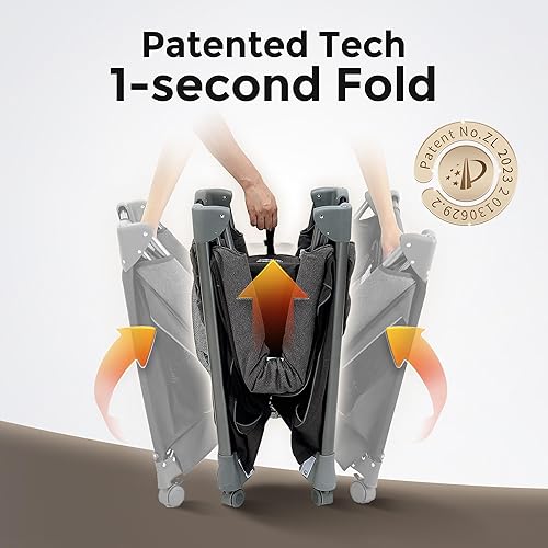 Pamo Babe 3-in-1 Baby Playard, Basic Magic Fold Nursery Center with Zip Door & Changing Table, One Second to Set Play Yard - Jamouz