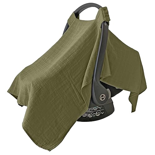 MOZAH Baby Multi-Use Cover: 9-in-1 Car Seat Covers Canopy Cover, Breathable Breastfeeding Cover, Stroller Cover & More, Boys & Girls Shower Gifts (Warm Taupe) - Jamouz