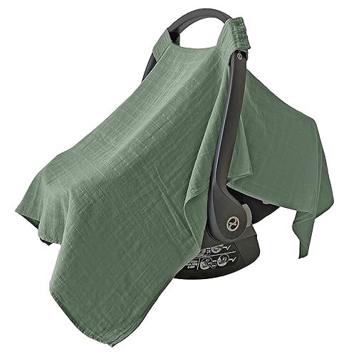 MOZAH Baby Multi-Use Cover: 9-in-1 Car Seat Covers Canopy Cover, Breathable Breastfeeding Cover, Stroller Cover & More, Boys & Girls Shower Gifts (Warm Taupe) - Jamouz
