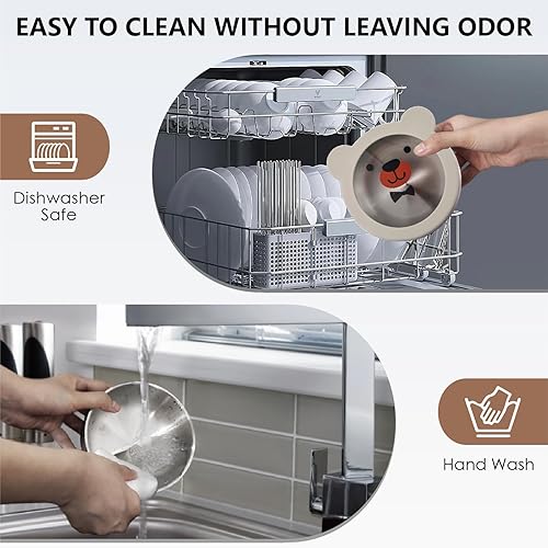 MR. CHOU Baby Bowls with Non-Slip Silicone Suction Cup, Insulated Double-Layer 304 Stainless Steel Toddler Bowls with BPA Free Airtight Lids, Food-Grade Silicone Safe for Kids (Beige) - Jamouz