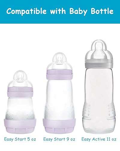 Sippy Cup Nipples for Mam Baby Bottles, Soft 100% Silicone Sippy Spout Nipples, Variable Flow, 6m+, 3 Count - Jamouz