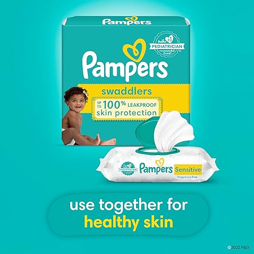 Pampers Swaddlers Diapers Preemie - Size P1, 27 Count, Ultra Soft Disposable Baby Diapers (Pack of 4) - Jamouz