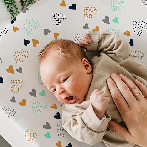 Stretchy Changing Pad Covers for Boys Girls,2 Pack Jersey Knit,Elephant & Whale - Jamouz