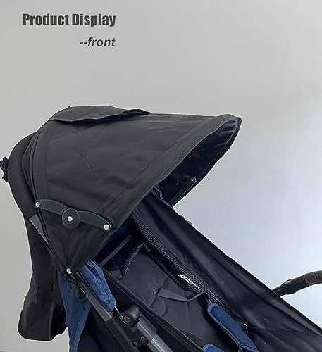 Universal Stroller Sun Shade Cover Stroller Canopy Awning for Pushchair Pram Baby Buggy Parasol Sun Umbrella with Pockets Mesh Window Adjustable Retractable - Jamouz
