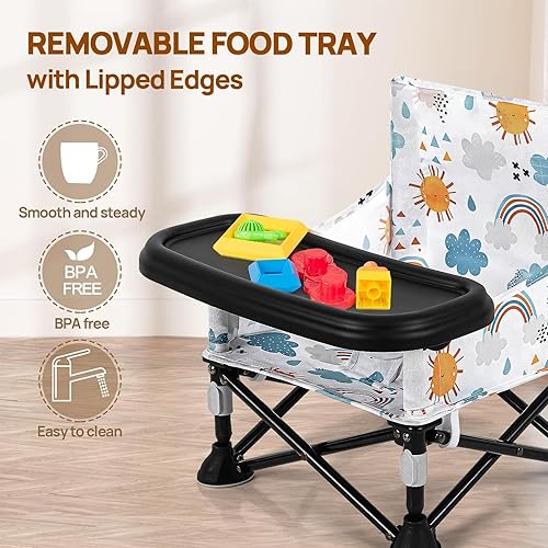Portable Baby Chair Baby Booster Seat, Toddler Camping Chair & Toddler Beach Chair(Sun) - Jamouz