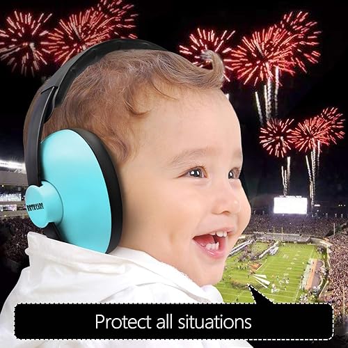 Baby Ear Protection Noise Cancelling Headphones for Babies for 3 Months to 3 Years (Blue) - Jamouz