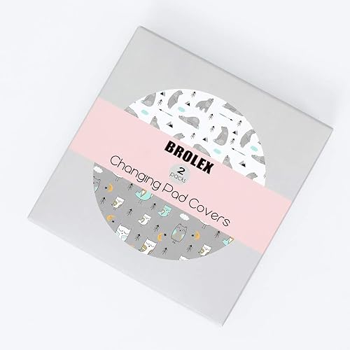 Stretchy Changing Pad Covers for Boys Girls,2 Pack Jersey Knit,Elephant & Whale - Jamouz