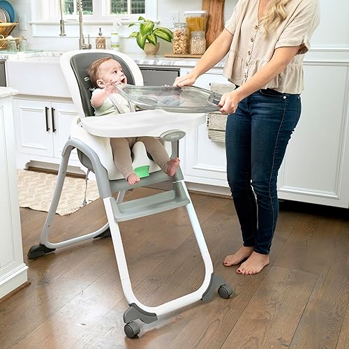 Ingenuity Full Course 6-in-1 High Chair - Baby to 5 Years Old, 6 Convertible Modes, 2 Dishwasher Safe Trays - Astro, 13108 - Jamouz