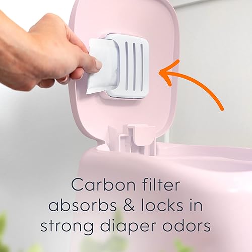 Playtex Diaper Genie Complete Pail with Built-In Odor Controlling Antimicrobial, Includes Pail & 1 Refill, White , 8.36 Pound - Jamouz