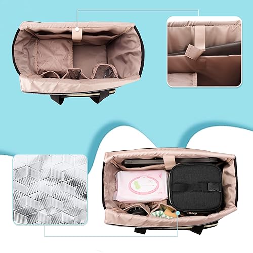 Luxja Breast Pump Bag (with a Breastmilk Cooler Bag, a Small Carrying Case and a Waterproof Mat) Compatible with Spectra S1 and S2, Pumping Bag for Breast Pump and Extra Parts, Black - Jamouz