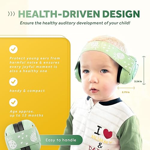 Schallwerk ® Mini+ Baby Ear Muffs – Noise Protection for Babies, Infants, Toddlers – CE & ANSI Certified Headphones - Jamouz