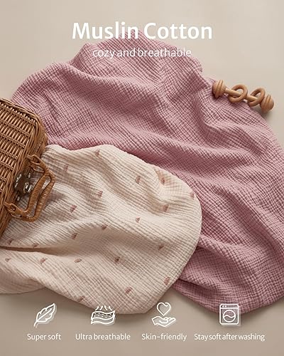 Blissful Diary Muslin Changing Pad Cover for Girls Boys, Ultra Soft Breathable Cotton, Baby Diaper Change Table Pad Covers, 2Pack (Roman Green&Leaf) - Jamouz