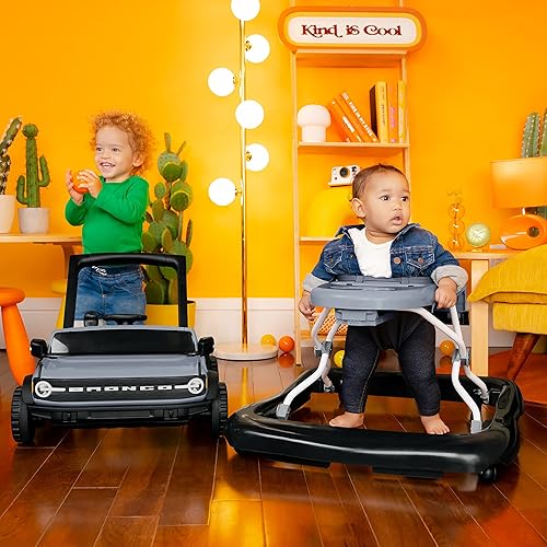 Bright Starts Ford F-150 4-in-1 Agate Black Baby Activity Center & Push Walker with Removable Interactive Steering Wheel-Toy, 6 Months and up - Jamouz