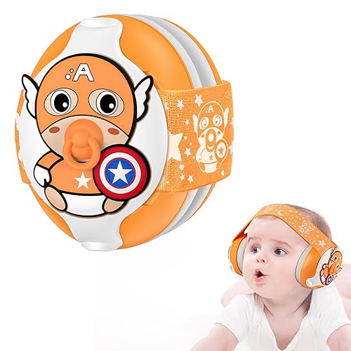 Baby Headphones-Infant Ear Protection for Babies 0-36 Months,25dB NRR Baby Noise Cancelling Earmuffs for Improves Sleep, Ideal Baby Travel Essentials for Airplane/Sleep/Outdoor - Jamouz