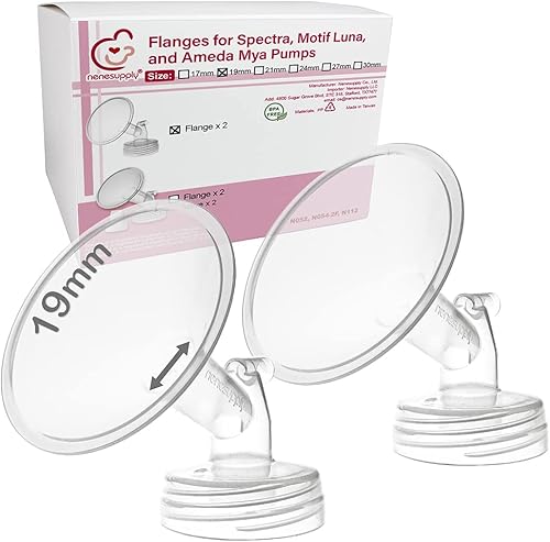 Nenesupply 2pc 17mm Flanges Compatible with Spectra S1 Spectra S2 Synergy Gold Breastpumps Replacement to Spectra Pump Parts and Spectra Flange Replace Spectra S2 Parts and Spectra 17mm - Jamouz