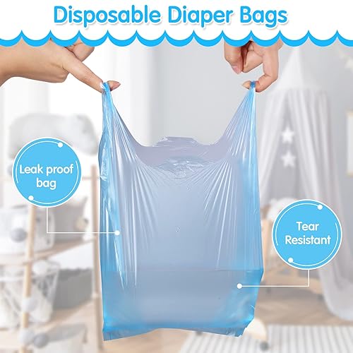 1600 Count Baby Disposable Diaper Bags Scented Diaper Sacks with Tie Handle Disposal Trash Sacks Baby Poop Waste Bag Refill(Green) - Jamouz