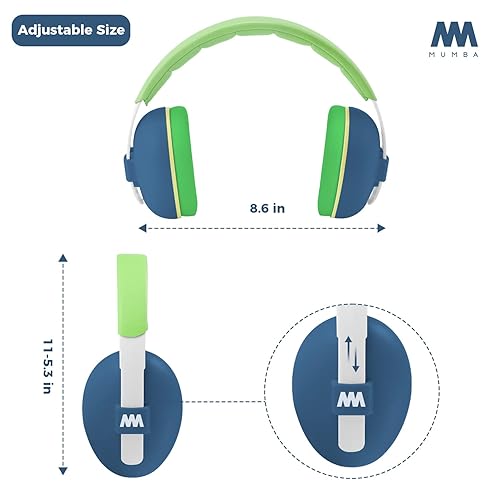 Mumba Baby Ear Protection Noise Cancelling Headphones for Babies and Toddlers Baby Earmuffs - Ages 3-24+ Months - Jamouz