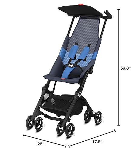 gb Pockit Air All Terrain Ultra Compact Lightweight Travel Stroller with Breathable Fabric in Velvet Black - Jamouz