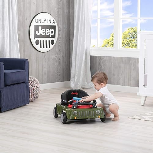 Jeep Classic Wrangler 3-in-1 Grow with Me Walker by Delta Children, Red - Jamouz