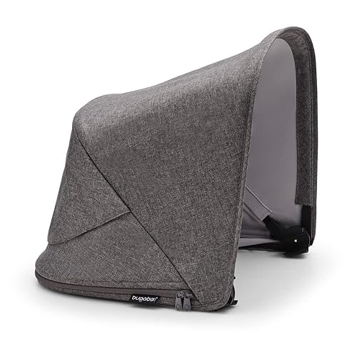 Bugaboo Fox 5 Sun Canopy Misty White with UPF 50 Sun Protection Treatment and Peekaboo Panel - Jamouz