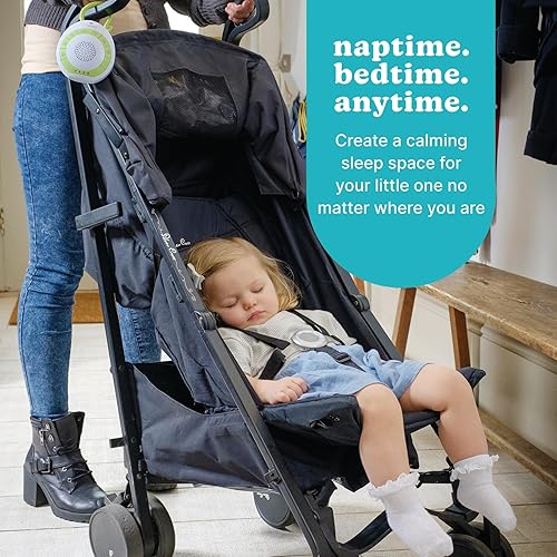 MyBaby Baby Sound Machine, White Noise Sound Machine for Baby, Travel and Nursery. 4 Soothing Sounds, Integrated Clip, Small and Lightweight. - Jamouz