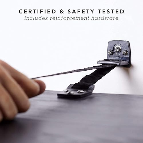 Bébé Earth Anti-Tip Straps (8-Pack) - Baby Proofing & Child Safety Kit, White - Jamouz