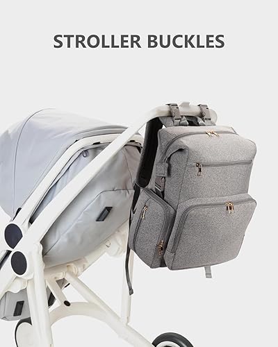 CEI-CEI Neoprene Diaper Bag Backpack with Changing Pad, Large Newborn Baby Maternity Bags Travel Tote with Insulated Pockets (Black) - Jamouz