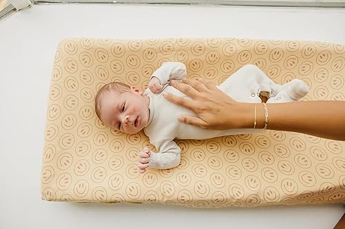 Copper Pearl Premium Knit Changing Pad Cover Soft, Stylish, and Universal Fit for All Standard Diaper Changing Pads, Trendy Design Changing Pad Covers, Briar - Jamouz