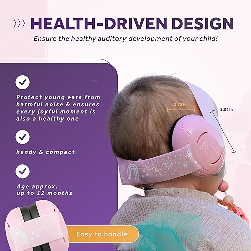 Schallwerk ® Mini+ Baby Ear Muffs – Noise Protection for Babies, Infants, Toddlers – CE & ANSI Certified Headphones - Jamouz