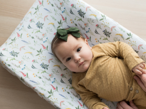 wildflower print changing pad cover