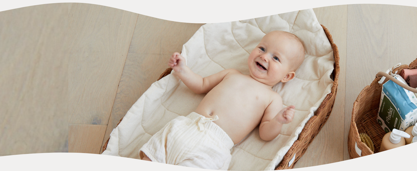 wicker baby diaper caddy organizer 