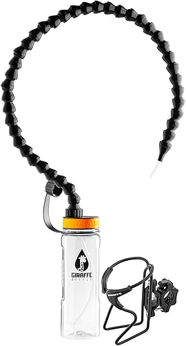 Tower Hands Free Drinking System, Clear Tritan Bottle, with Round Tube Mounted Bottle Holder (length 25 in / 63 cm) - Jamouz