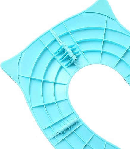 Toilet Potty Training Seat Cover, Travel Toilet Seat, Folding Non Slip Silicone Pads, Travel Portable Reusable Kids Toddlers Boys Girls, Carry Bag (Green - Frog) - Jamouz