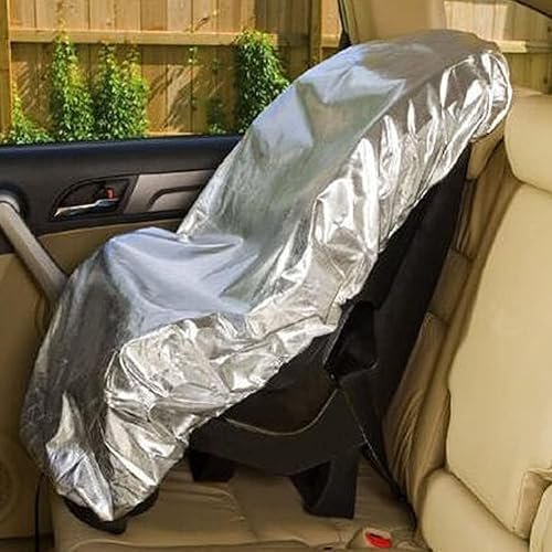 Heat Insulation Block Car Seat Sun Shade Cover, Car Seat Cooler Keep Your Baby's Carseat at a Cooler Temperature, Spunlace PET aluminized Film, Suitable for Most Car Seats - Jamouz