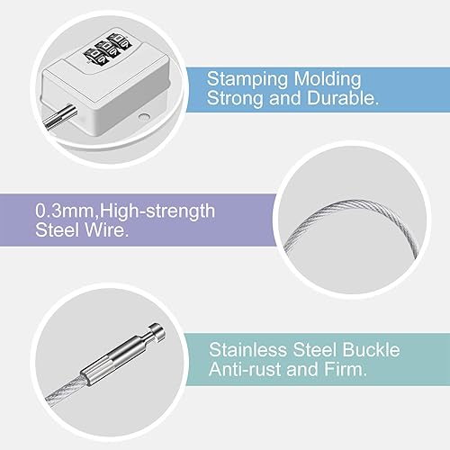 2 Pack Refrigerator Lock - Heavy Duty Combination Fridge Lock, Child Proof Cabinet Locks(Black) - Jamouz